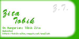 zita tobik business card